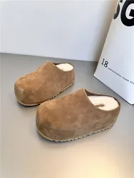 New Designer Platform Thick Sole Slippers Women 2025 New Closed Toe Height Increasing Slippers Women Roman Casual Brand Slippers