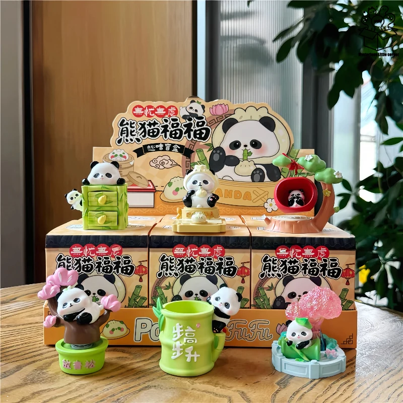 

Creative And Worry Free Panda Blind Box Cute Cartoon Panda Figurine Office Desktop Decoration Ornaments Girls' Birthday Gifts