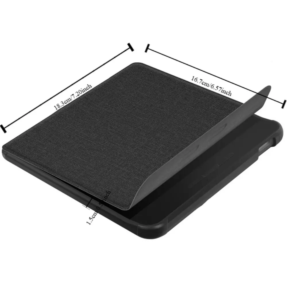 Hand Support 7 inch eReader Case TPU Shockproof Protective Shell Linen Texture Anti Scratch for Rakuten KOBO Libra Colour 2024