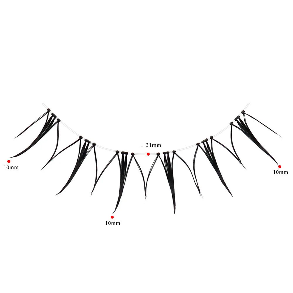 ICYCHEER 5 Pairs Fairy False Eye Lashes Natural Eyelashes Extension Clear Band Korean Girl Style Handmade Soft Nude Makeup Tools