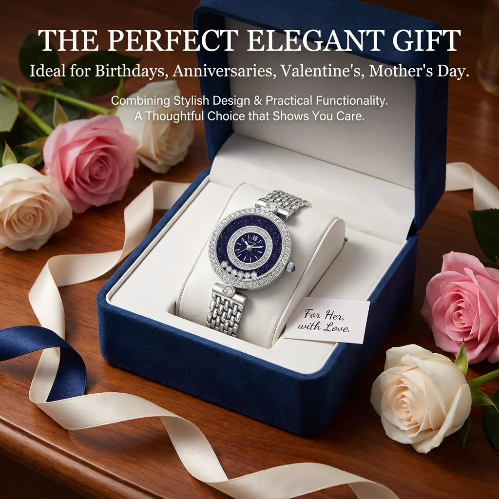 1pcs Women's blue dial alloy strap vintage fashion classic fashion details Quartz Watch for business party holiday