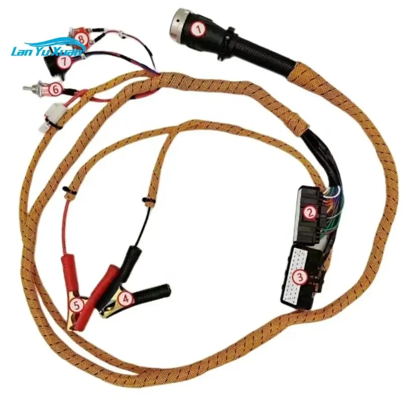 Excavator harness For volo 210B 240B D6D7D6E7E Engine Start Test Line