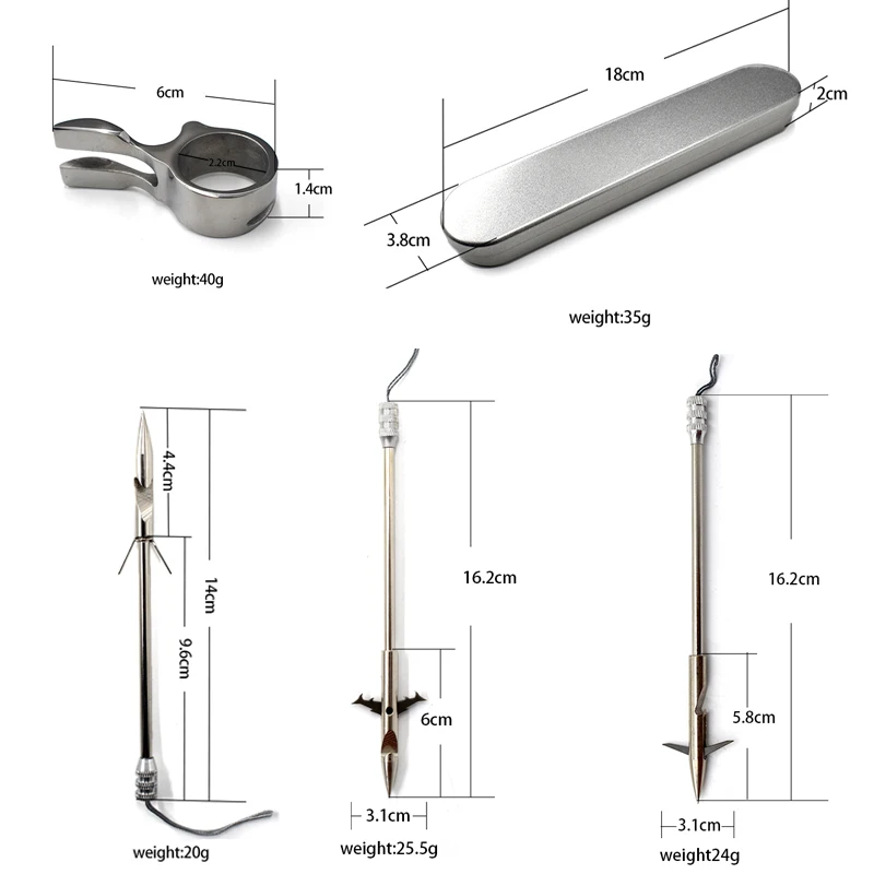 Imagem -02 - Stainless Steel Fish Dart Slingshot Pesca Ferramenta ao ar Livre Caça Tiro