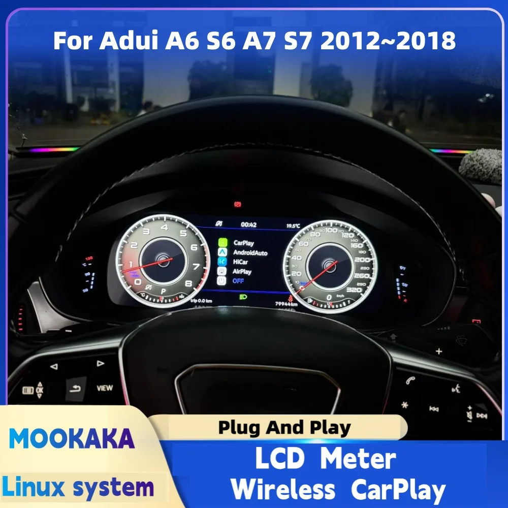 Digital Dashboard For Adui A6 S6 A7 S7 2012~2018 Car Cluster LCD Meter Virtual Cockpit Digital Instrument Panel Head Unit