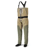 Trampas de pesca con mosca y cintura en el pecho Convertible transpirable con cremallera, pantalones para pescadores Drake, medias ligeras para hombres