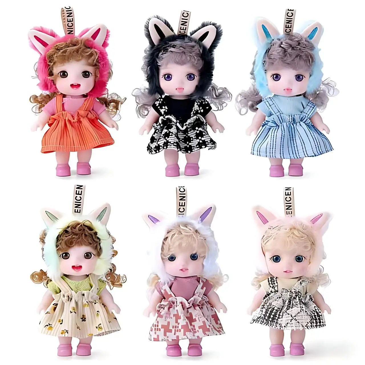 

Набор из 6 миниатюрных кукол-младенцев 6 дюймов с одеждой для животных ручной работы, реалистичные крошечные куклы, подарочный набор для детей от 3 лет. Идеальный Рождественский подарок, подарок на день рождения