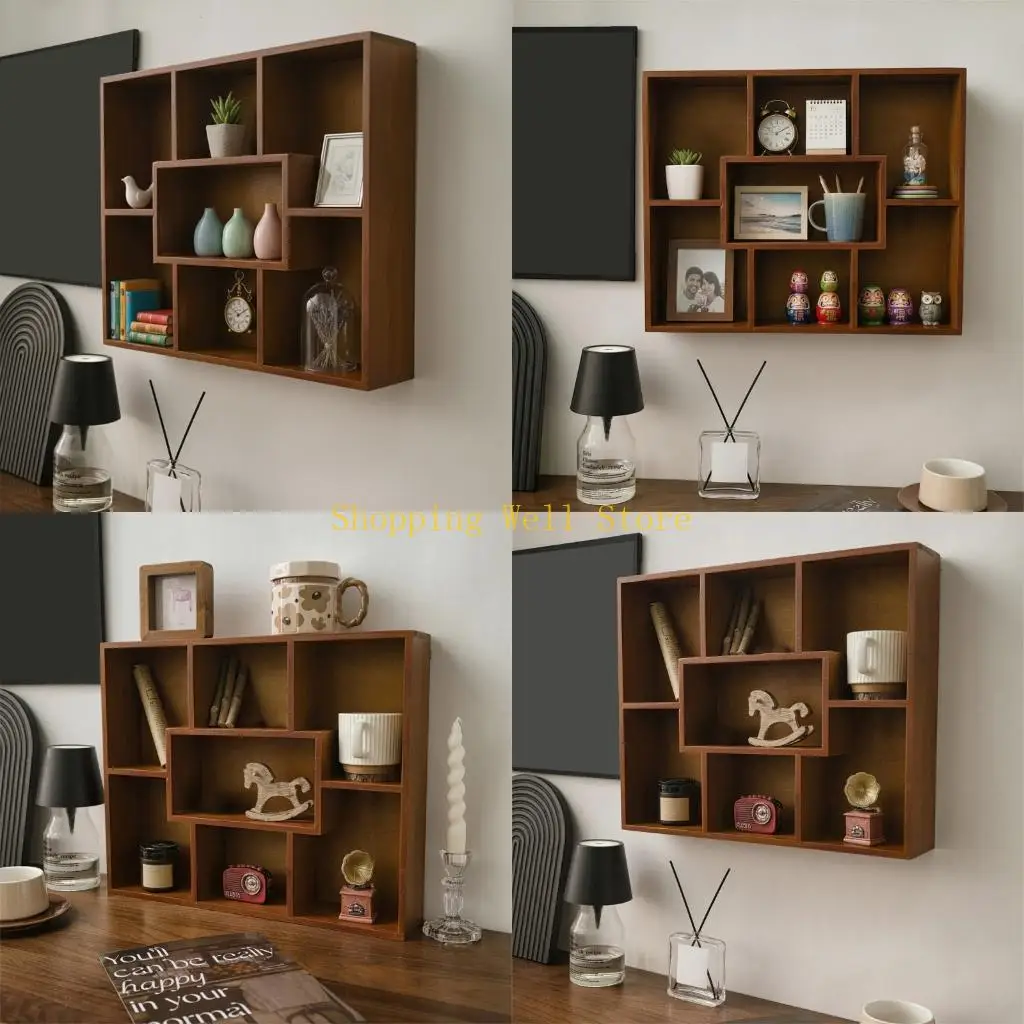 

KX4B Sturdy Wall Mount Shelf Handcrafted Floating Rack For Home Offices Decoration