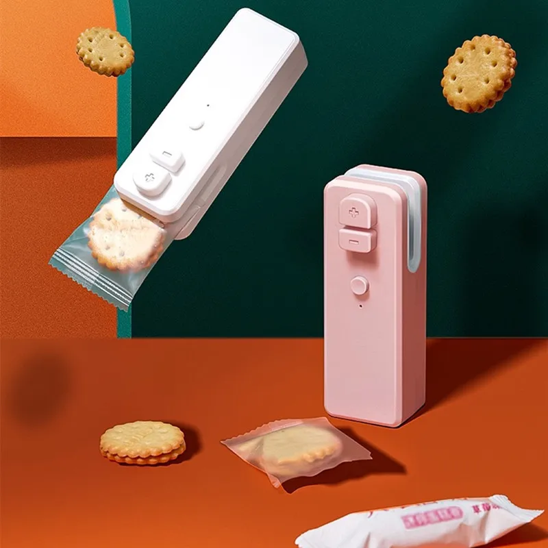 New Upgraded USB Charging Bag Sealing Machine Portable Magnetic Suction Food Snack Plastic Bag Sealer Quickly Seal Open Bag