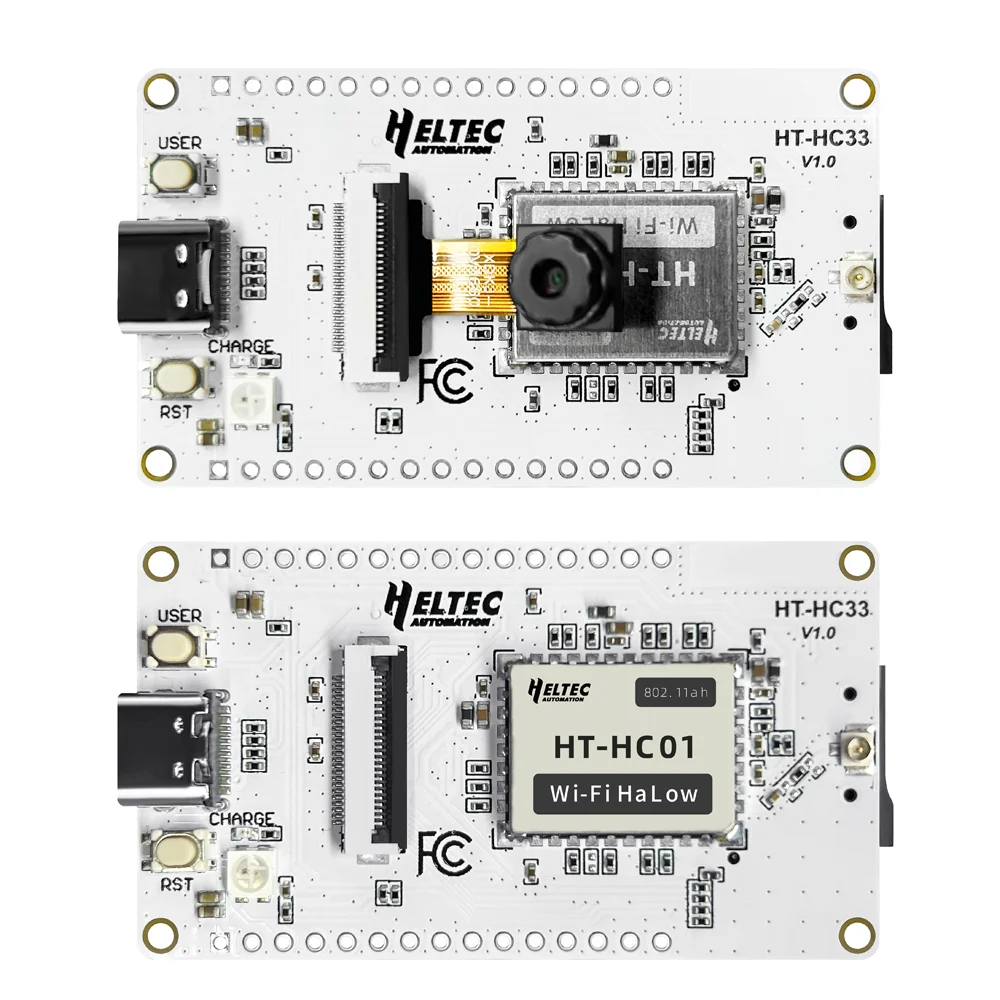 Heltec Wi-Fi HaLow HT HC33 ESP32 مجموعة كاميرا ثنائي النطاق 24 جيجا هرتز فرعي 1 جيجا هرتز شبكة واي فاي بلوتوث بوابة طويلة المدى الوصول اللاسلكي IoT