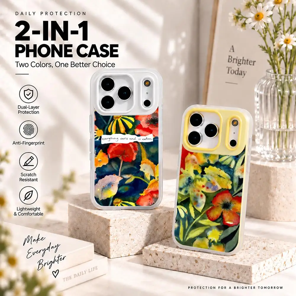 Adrianne Lenker flowers Phone Case 2 in 1 Matte Case for iPhone 18 17 16 15 14 Pro Max Shockproof Slim Cover