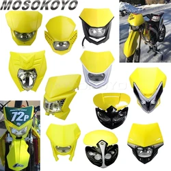 Yellow Enduro Dual Sport Off Road Headlight Front Lighting Head Lamp For Suzuki DR DRZ RM RMZ DR650 RM85 RM-Z250 RM-Z450 DR-Z400