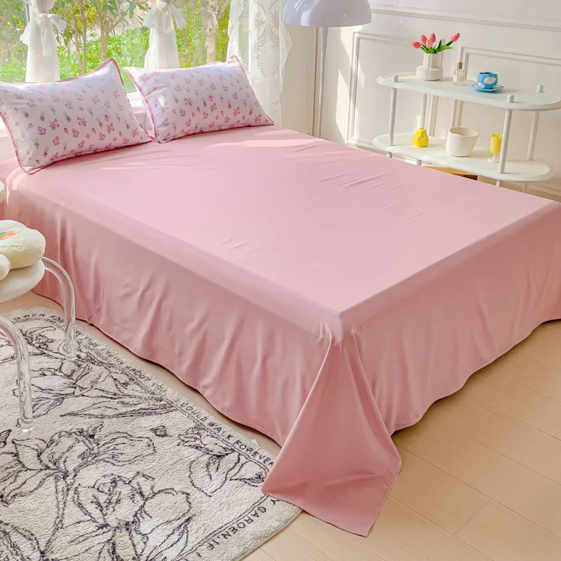 Pastoral Girls Flower Bedding Sets, Washed Cotton Bed Linens, Soft Quilt Cover Sheet Set, Simple Bedspread, Home Textiles