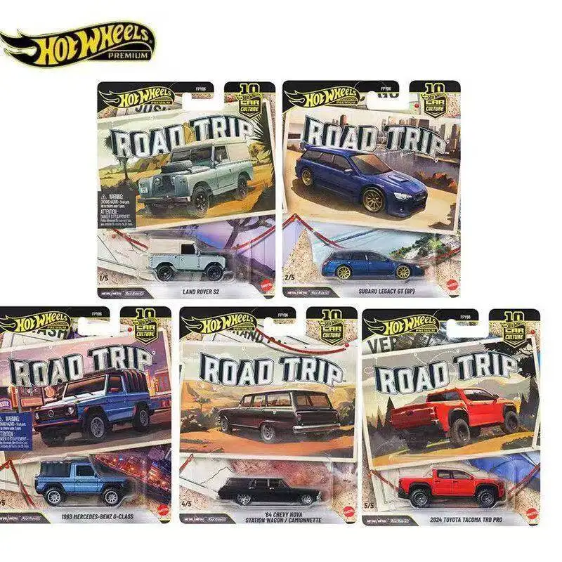 Pre-Sale Hot Wheels Premium Car Culture Fpy86 Road Trip Diecast Car Model Metal Body Rubber Tires Collectible Boy Surprise Gifts