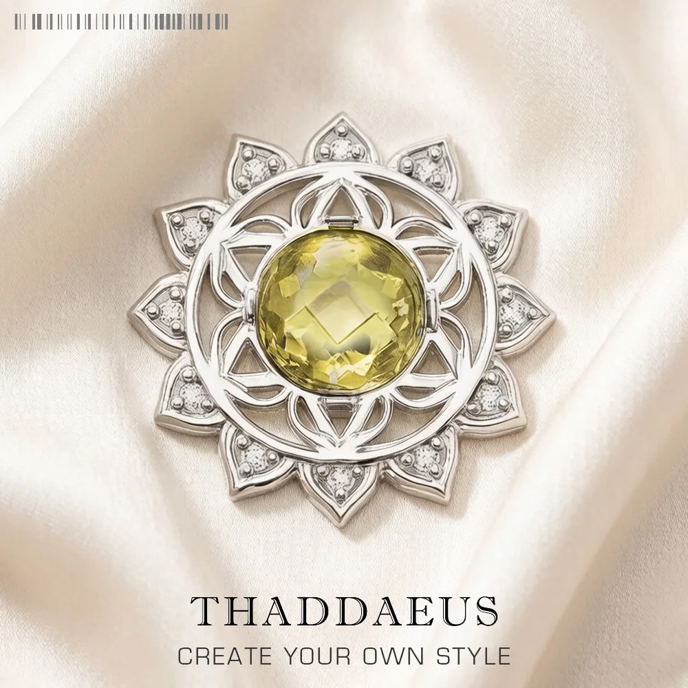 Pendant Anahata Heart Chakra Fashion Glam Sterling 925 Silver Jewelry Europe Vintage Soul Gift For Women