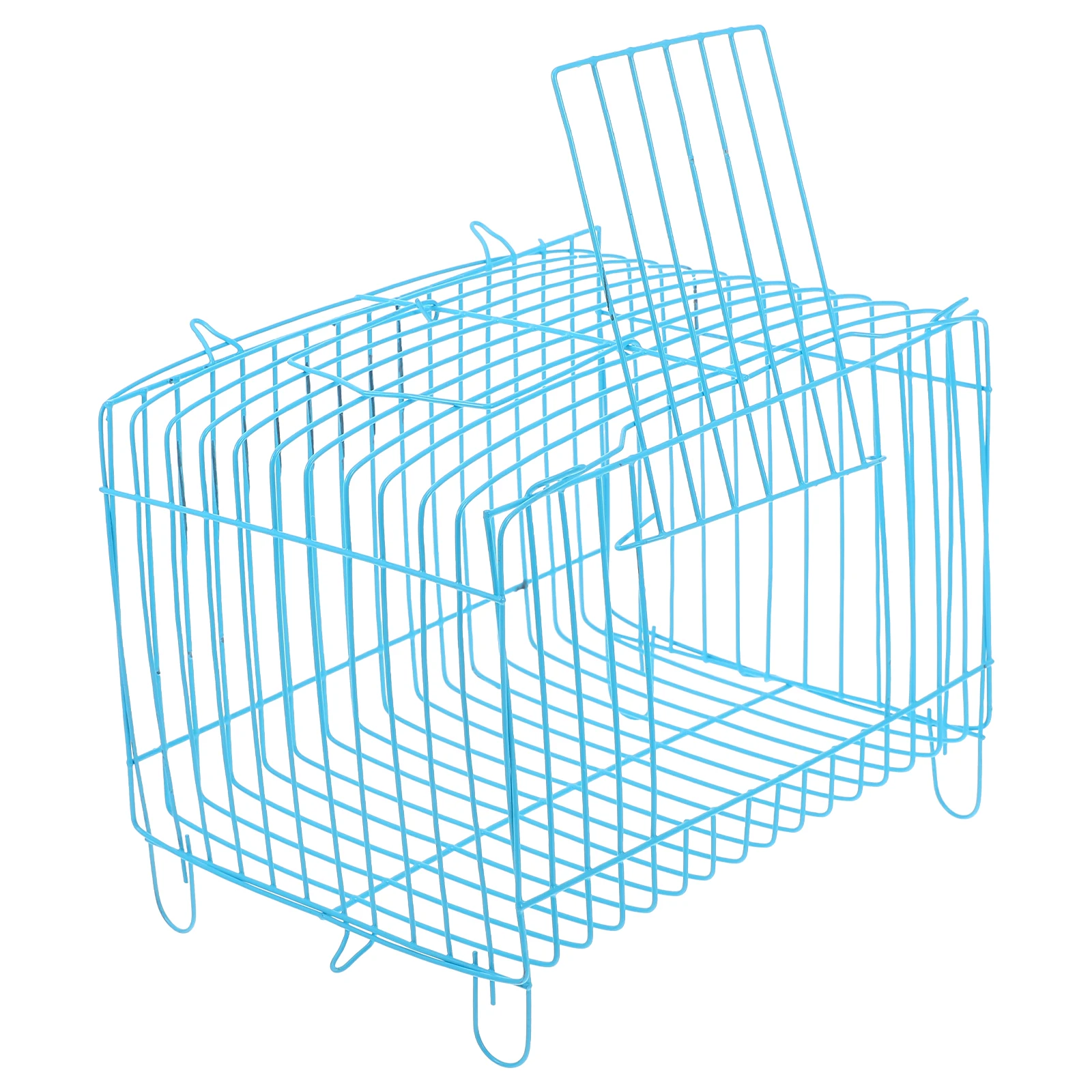 

Portable Bird Cage Handcage Steel Wire Carrier for Parakeets Budgie Lightweight Outdoor Travel Small Blue Poultry
