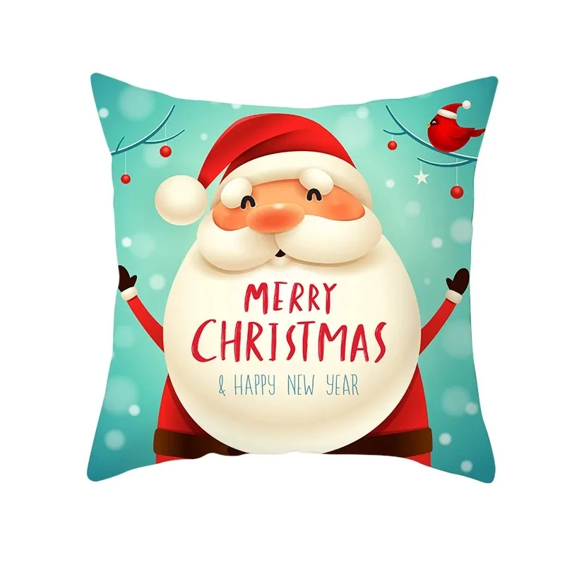 Christmas Themed Pillowcases Car Accessories Office Santa Claus Living Room Sofa Home Pillowcases