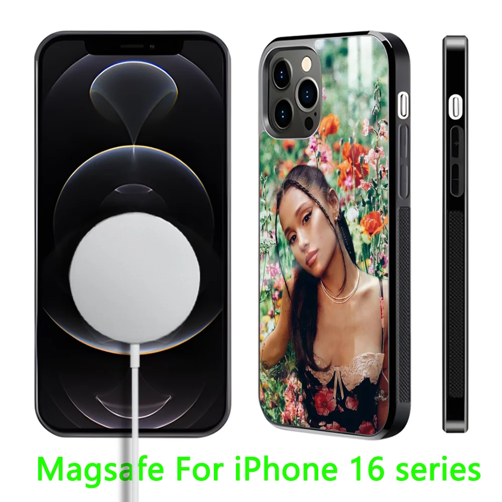 Singer A-Ariana Grandes Phone Case For iPhone 16 15 14 13 12 11 Pro Max Plus Mini Magnetic Magsafe Wireless Charging Cover