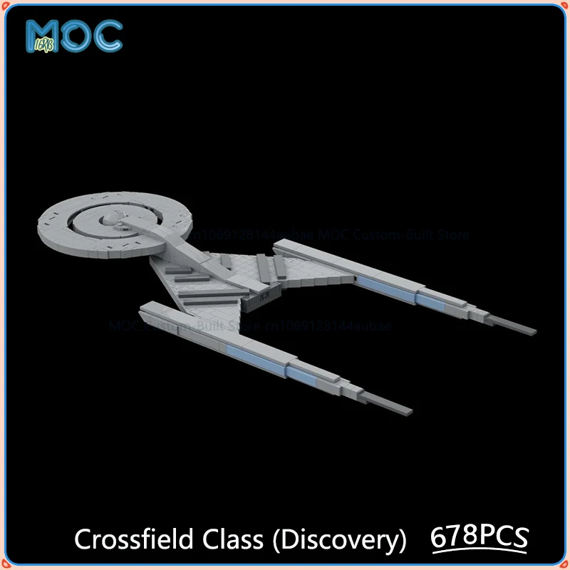 1:1500 Scale Crossfield Class (Discovery) Model MOC Building Blocks DIY Assemble Bricks Space Collection Xmas Toys Gifts 678PCS