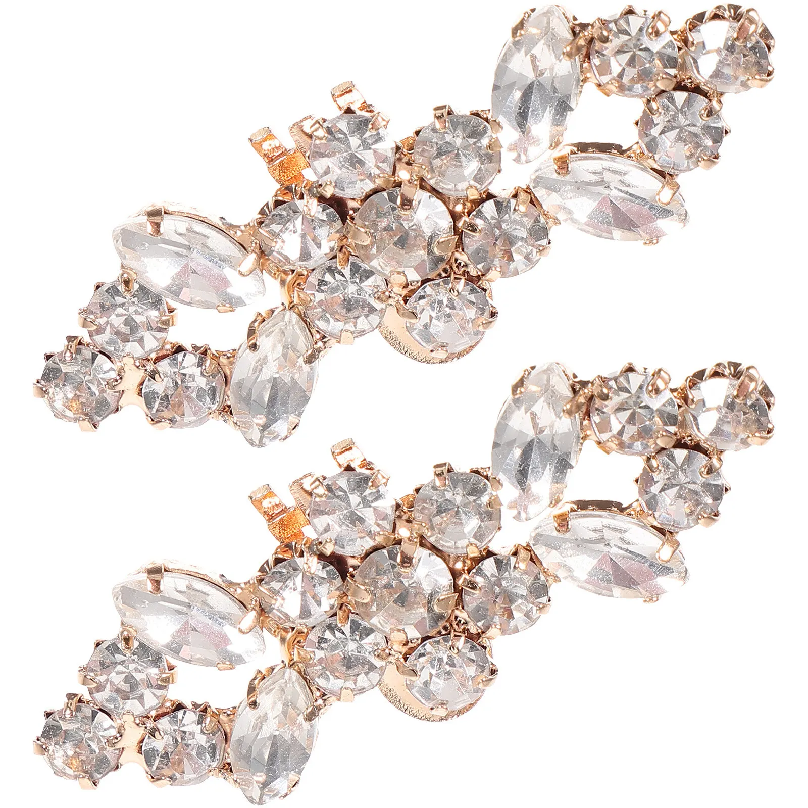 2Pcs Water Drop Rhinestone Shoe Clips Sparkly Decorative Jewelry for Pumps Heels Bridal Wedding Party Accessories Charm