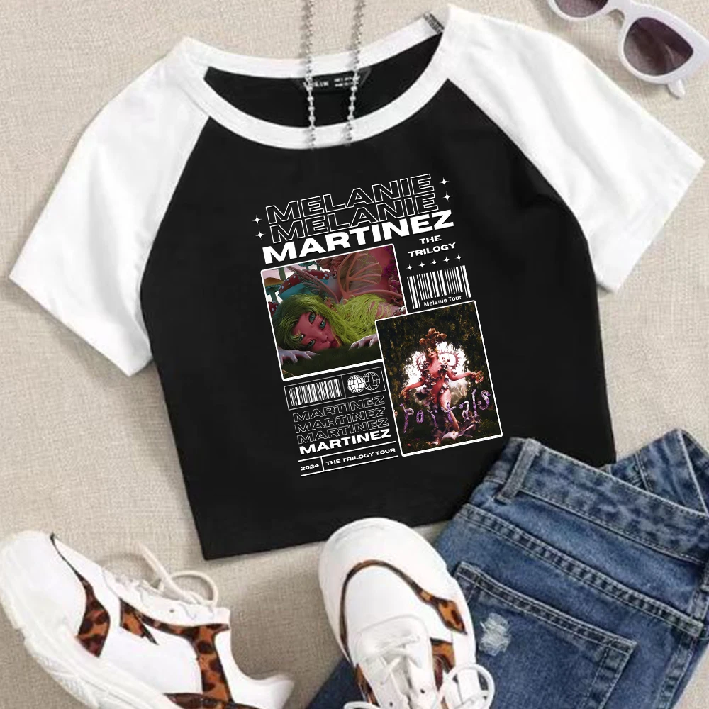 Melanie Martinez The Trilogy Tour  Crop Tops Women Girls Fashion  O-neck  Short Sleeve Shirt