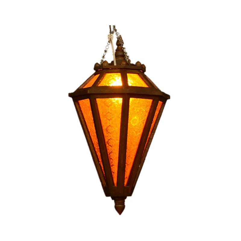 

South East Asia style glass chandelier Thai style living room entrance handmade wood carving lighting wall lamps