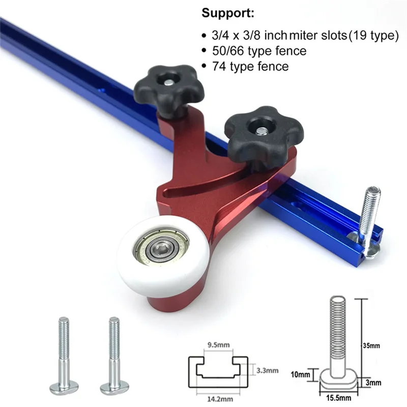 【A87T】أداة دفع سلامة النجارة، لوحات Loc متعددة الأغراض، طريقة واحدة تحمل الأسطوانة، منشار الطاولة، دليل تغذية الضغط #2