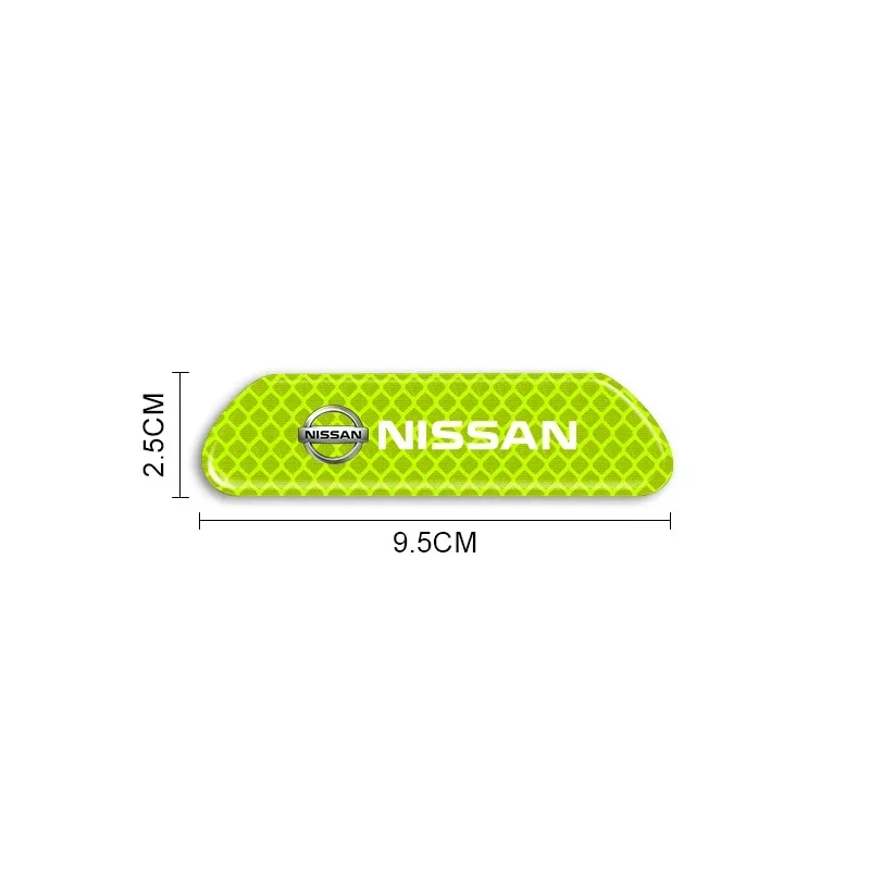 4PCS/set Car Reflective Strips Warning Badge 3D Stickers For Nissan Nismo GTR Tiida Sylphy Teana X Trail T30 T32 Qashqai J10 J11