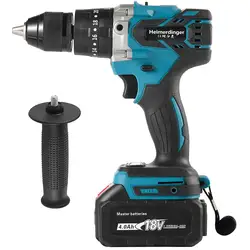 18V 13mm akumulatorowa wiertarka udarowa 18V 13mm bezszczotkowa wiertarka udarowa 18V wiertarka udarowa 18V wiertło do wkrętarki z jedną baterią 4.0 Ah