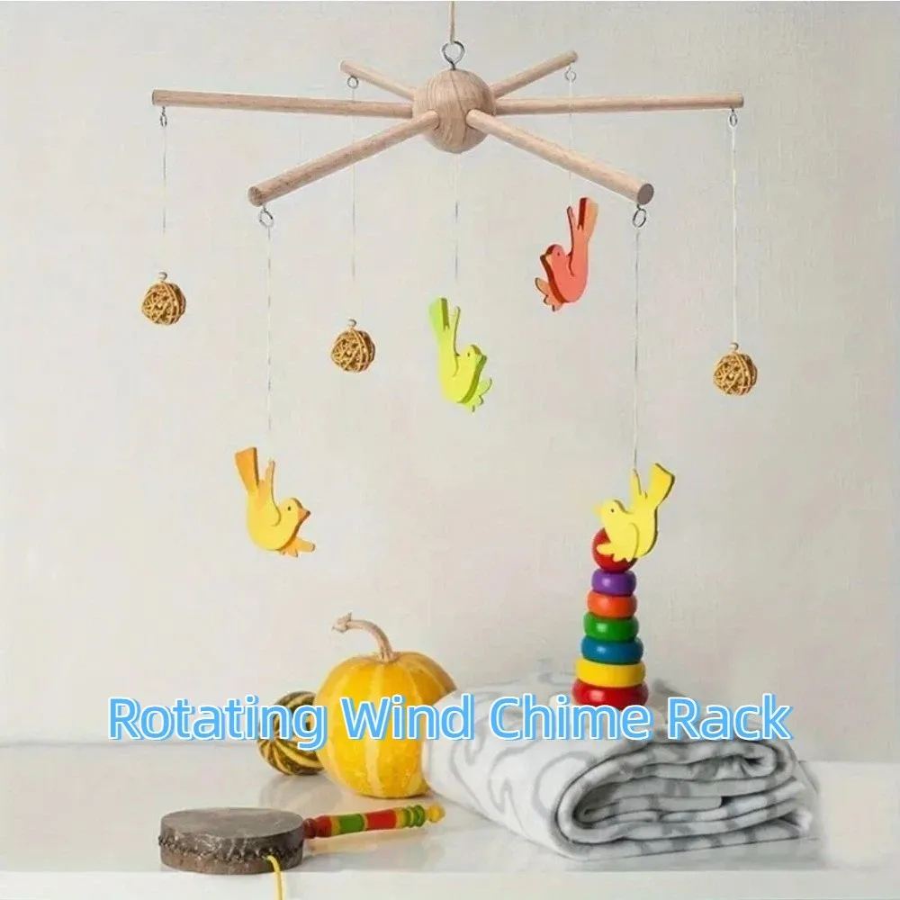 Vintage Style Rotating Wind Chime Rack Anti-rust Stable DIY Wind Chime Kit Smooth Hanging Bell Wind Chime Frame