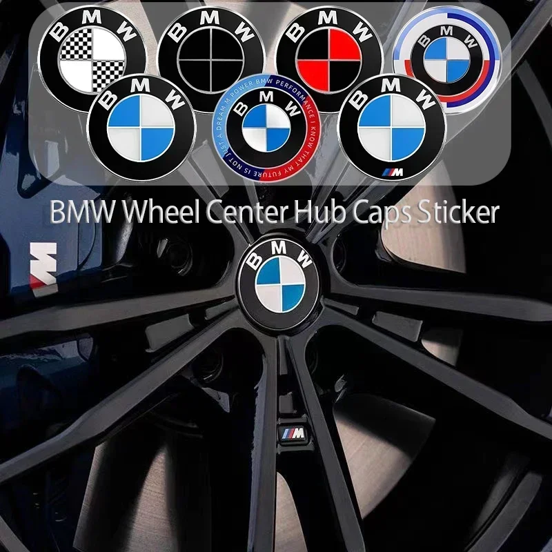 4Pcs 56mm Car Wheel Hub Center Caps Sticker Rim Cover Badge Emblem For BMW M M3 M5 X1 X3 X5 X6 E90 E91 E92 E93 F10 F30 E60 F13