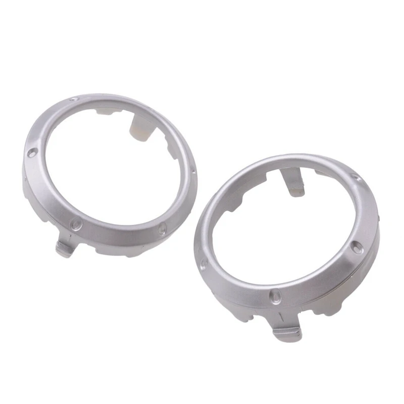 2Pcs Silver Front Fog Light Lamp Cover Frame Bezel Ring Fit For Toyota Highlander 2004 2005 2006 2007