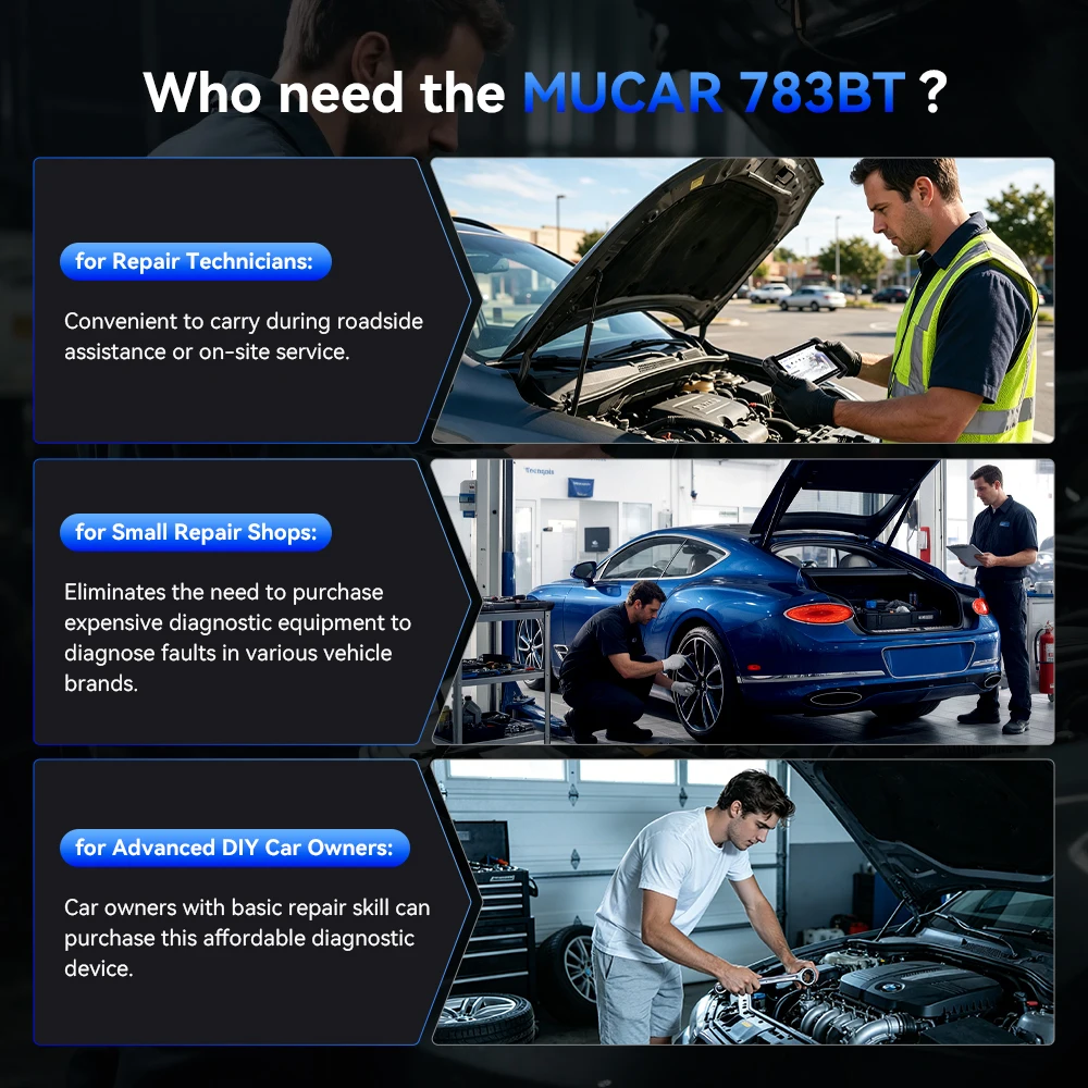 MUCAR 783BT Diagnostic Tools BI-Directional Control OBD2 Scanner 28 Reset Lifetime Free Update CANFD DOIP Mucar Scan Tool 2026