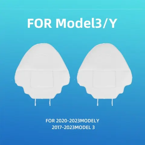 Autostoelbeschermer voor Tesla Model Y Model 3-zits rugleuning Beschermende kinder anti-kickmatten Zwart lederen interieuraccessoires