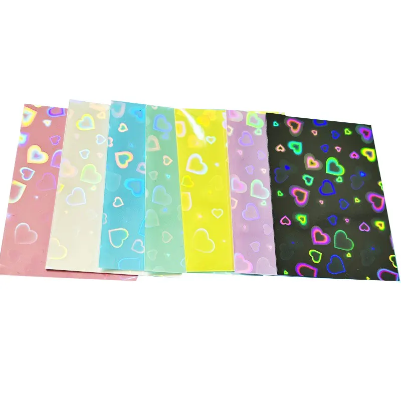 

50 Glitters Kpop Photocard Sleeves Trading Card Shield Cover Board Game Card Film Transparent Protective Sleeves for Photo 61x91