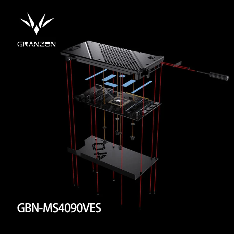 

Водяной блок Granzon GPU для видеокарты MSI GeForce RTX 4090 VENTUS 3X 24G OC/полное покрытие, медный кулер, радиатор/GBN-MS4090VES