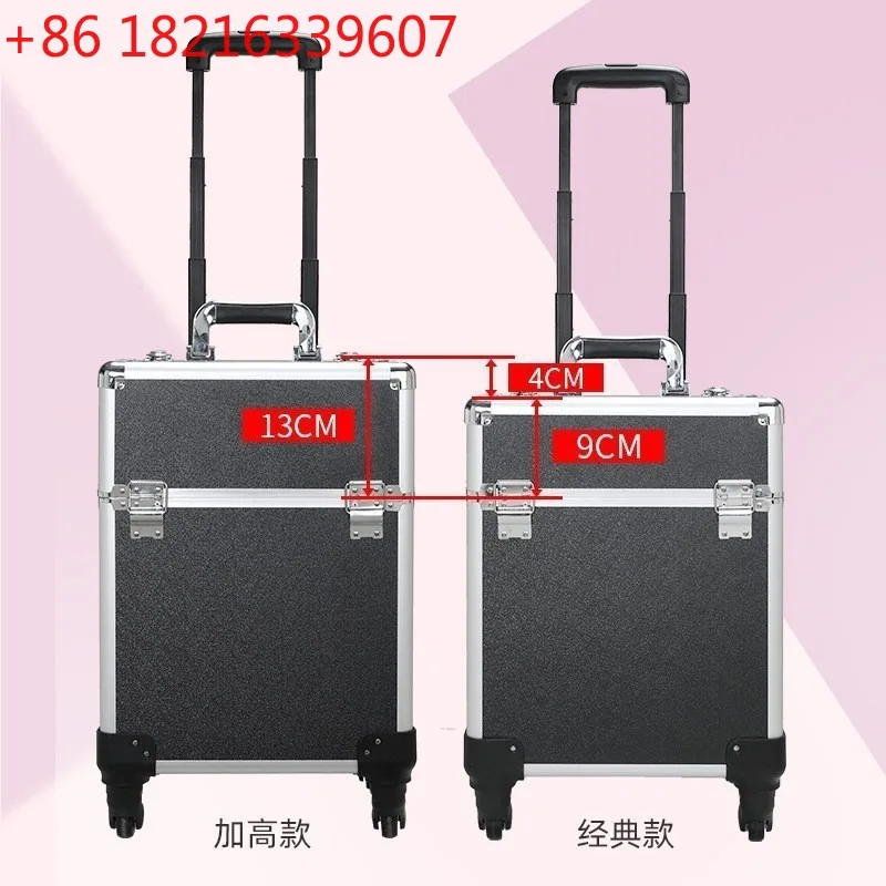 YAO large-capacity trolley case Nail art embroidery artist special storage toolbox with lock