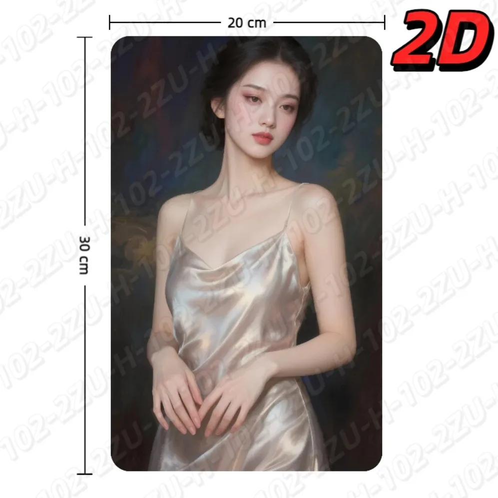 EternalMetal Art Aluminum Wall Decor Luxury Satin Gown Portrait Figure Durable Home Accent
