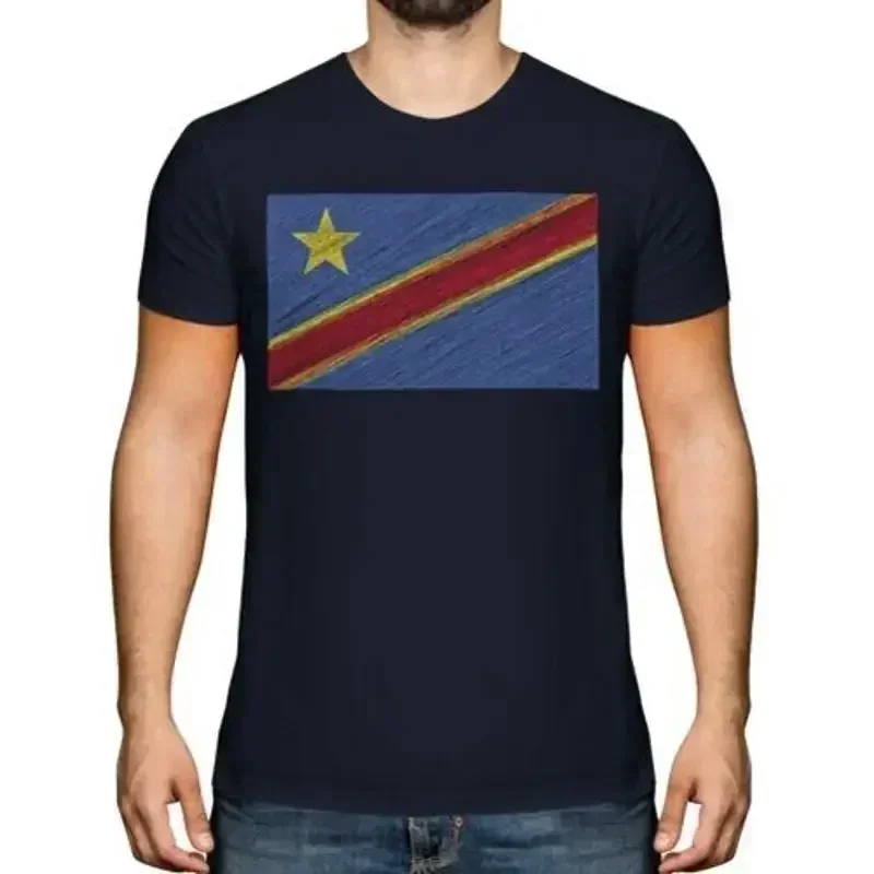 T-shirt homme avec drapeau du Congo (République Démocratique du Congo) – Cadeau idéal