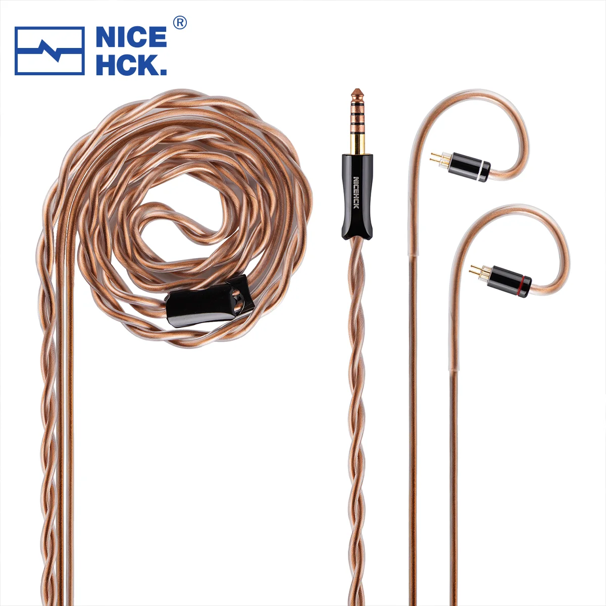 

NiceHCK AACKing Gold Plated 7N OCC+Copper Platinum Alloy+High Conductivity Copper 2Pin Earphone Cable OFC Plug Audiophile Wire