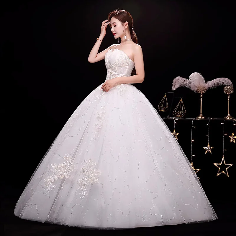 XXN-110#Wedding Dress 2024 New Style Bridal Uniform Forest Champagne Lace Ball Gown Customized Plus Size Wholesale Party Prom