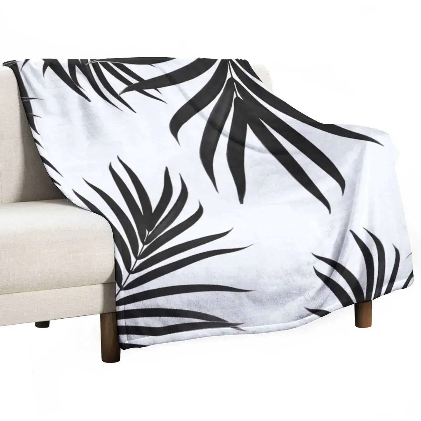 

Palm Leaves Pattern Summer Vibes #2 #tropical #decor #art Throw Blanket funny gift Flannel Fabric Blankets