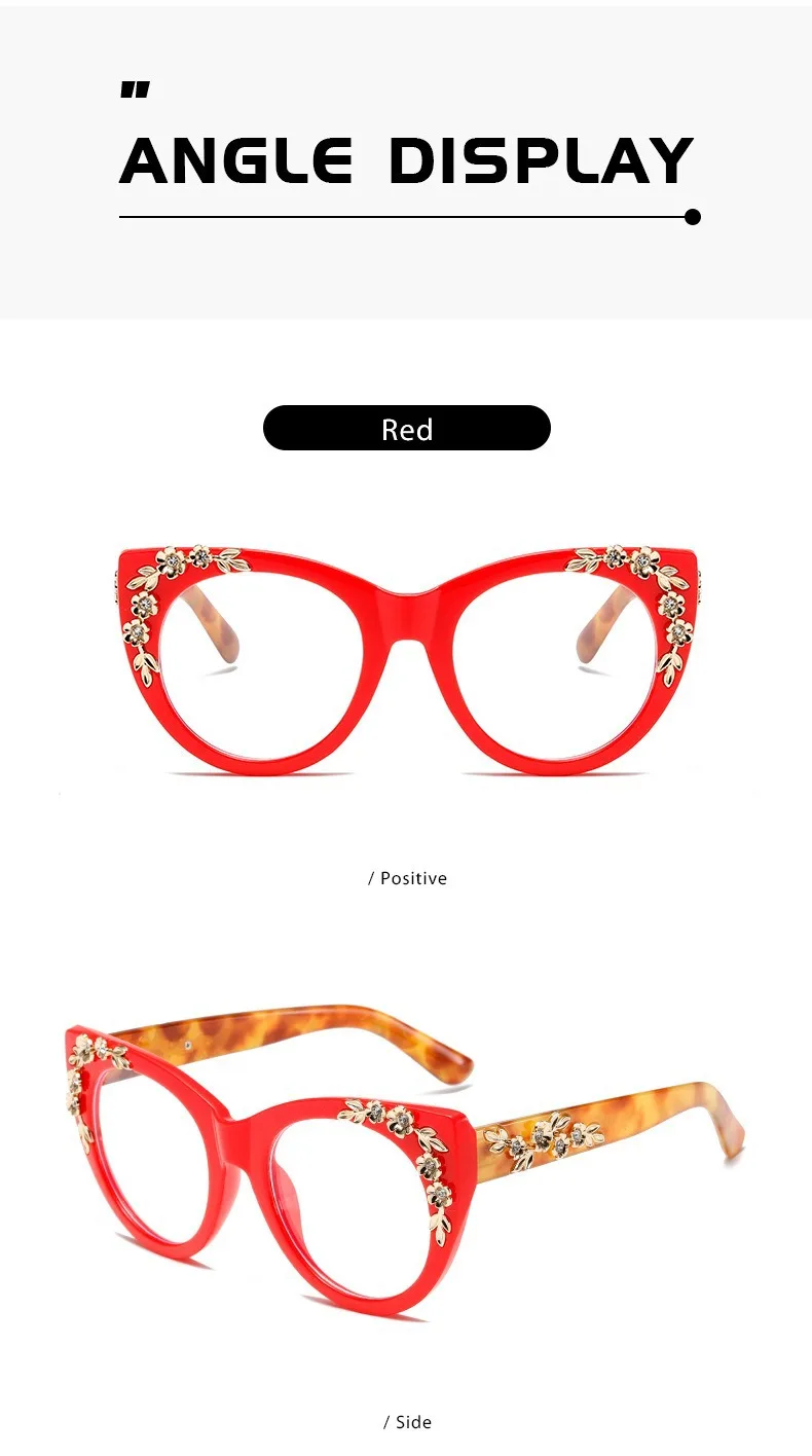 2026 Neue Damen-Lesebrille Hochwertige Lesebrille Katzenaugen-Design Modisch Vielseitig Trendige Lesebrille mit Blaulichtfilter – Detail 9