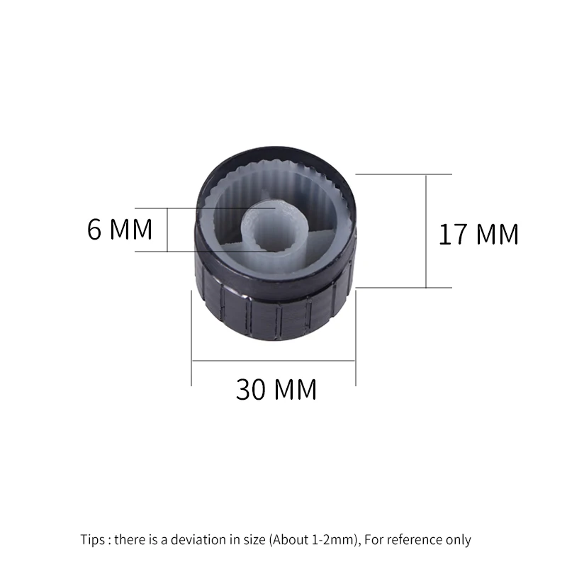 UNISIAN 앰프용 블랙 전위차계 손잡이, 매화 6M 알루미늄 톤 손잡이 캡, 30mm X 17mm