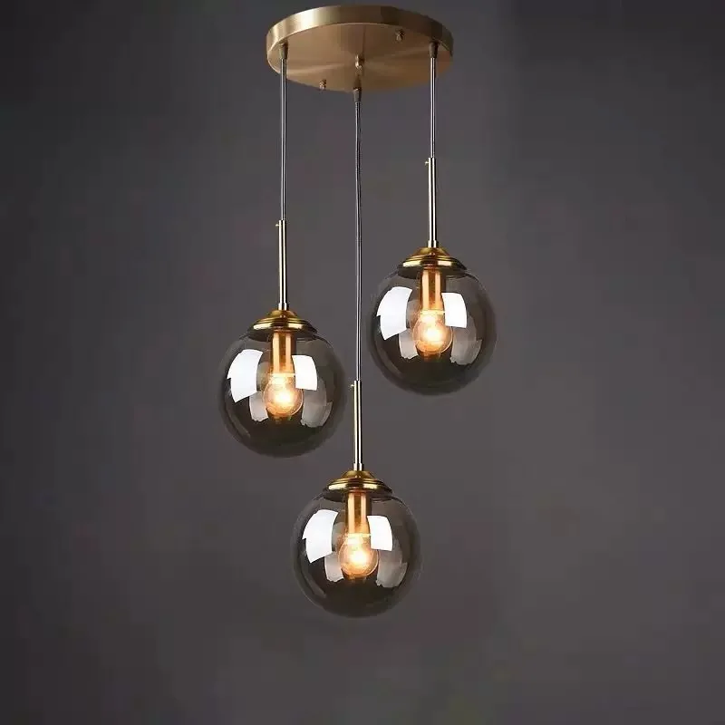 Modern Chandelier Interior Luxury Bedroom Cristal Interior Lamp Glass Ball Hanging Light Fixture Home Decor LED Lustre Lighting