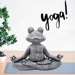 2023 Frog Figurine Resin Zen Yoga Frog Jardin Statue Garden Decoration Outdoor Sculpture Home Decor Indoor Ornaments Room Decor