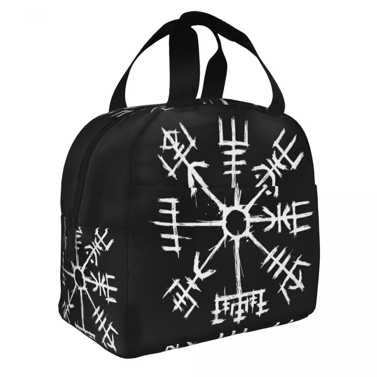 Viking Compass Symbol Thermal Insulated Lunch Bags Women Nordic Portable Lunch Container for Work Travel Multifunction Food Box