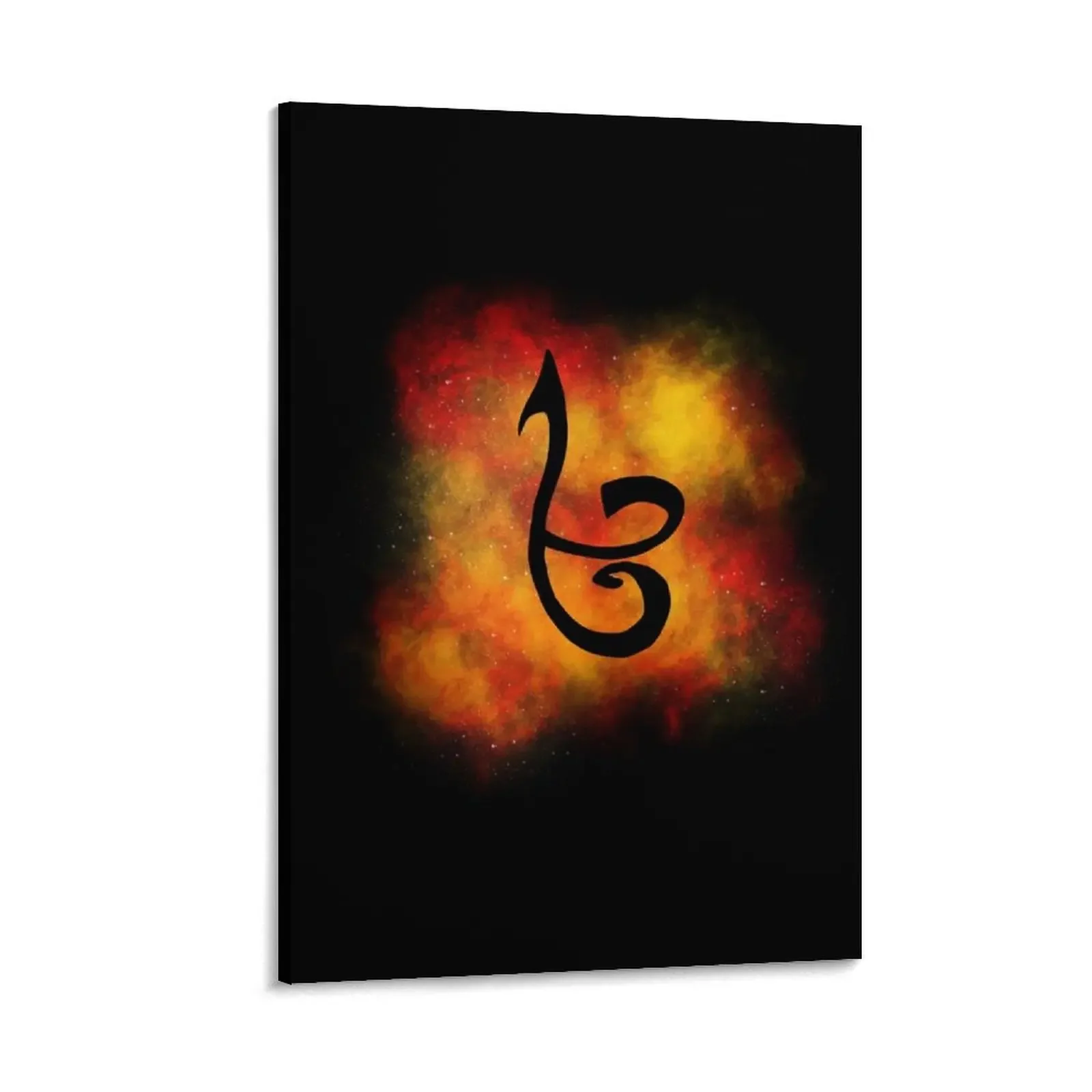 

Orange Galaxy Strength Rune Canvas Painting posters room decorations aesthetic