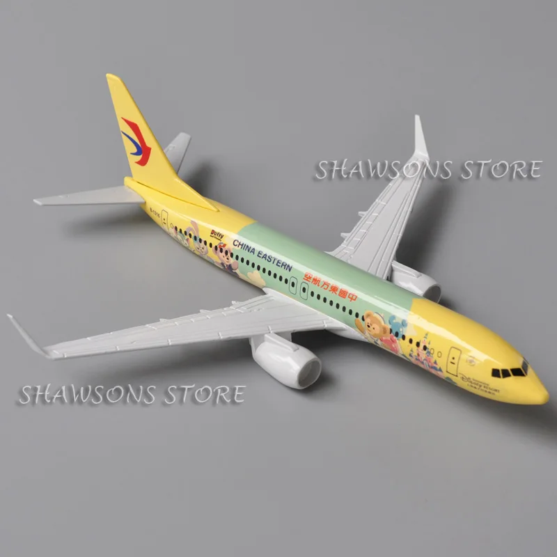 1:200 Diecast Metal Model Plane Toy Boeing 737 Cartoon Version China Eastern Airliner Miniature Replica Collectible