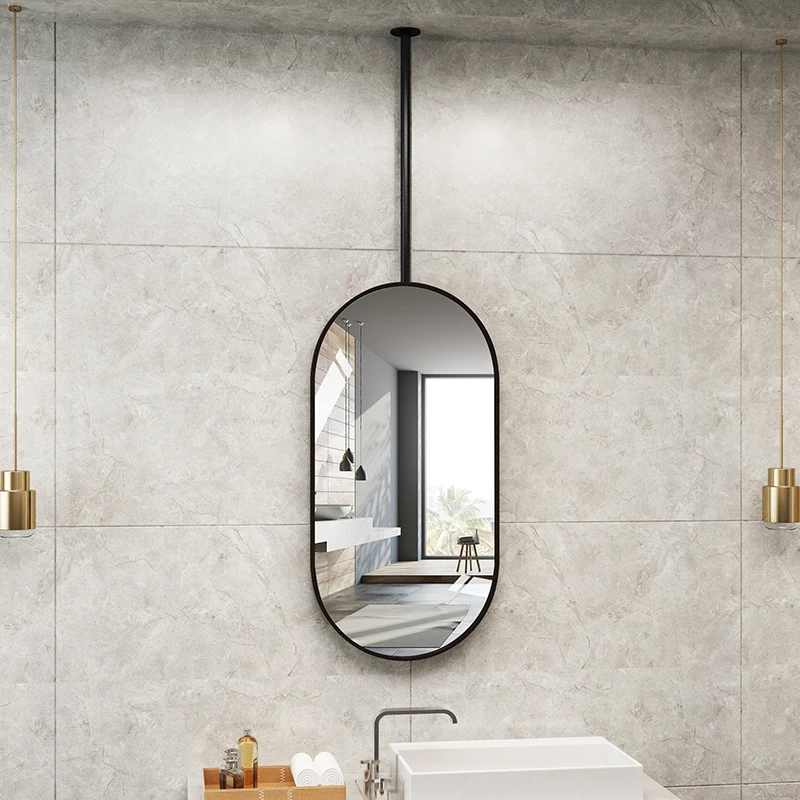 

Quality Hanging Decorative Mirror Nordic Bathroom Shower Large Makeup Mirror Glass Gift Hall Espejo Pared Washroom Accessories