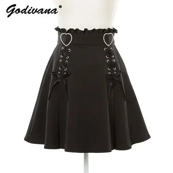 

Japanese Rojita Short Skirts for Women Summer 2023 Pink Black Short Skirts Lolita Sweet Student Girls A Line Mini Skirt Faldas